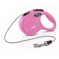 Vodítko Flexi Classic NEW XS lanko 3 m ružové (do 8 kg)